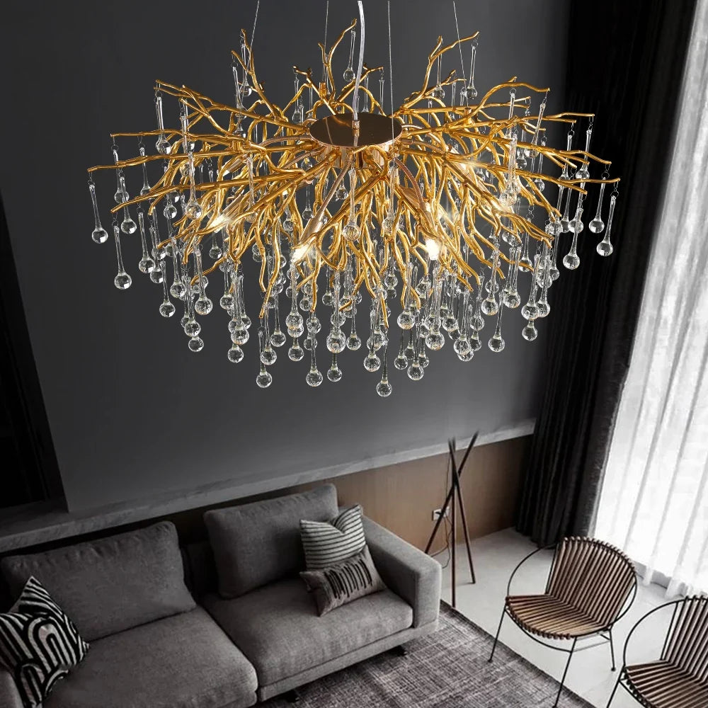 Полилей кристал LUXURY Golden Tears 80CM