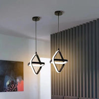 LED пендел INFINITY SQUARE Black, еквивалент 200W