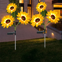 Соларна LED градинска лампа SUNFLOWER
