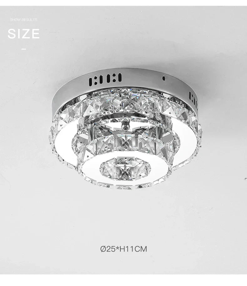LED осветително тяло CRISTAL Double Circle Еквивалент 200W