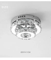 LED осветително тяло CRISTAL Double Circle Еквивалент 200W