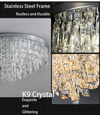 Candelabru Cristal MARY Silver 50cm Telecomanda ARGINTIE / 50CM / CRISTAL Chandeliers
