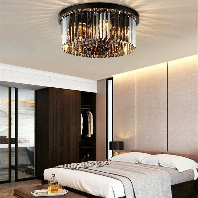 Candelabru Aplicat Cristal Dark Luxury 40CM / NEAGRA / CRISTAL Chandeliers Crystal
