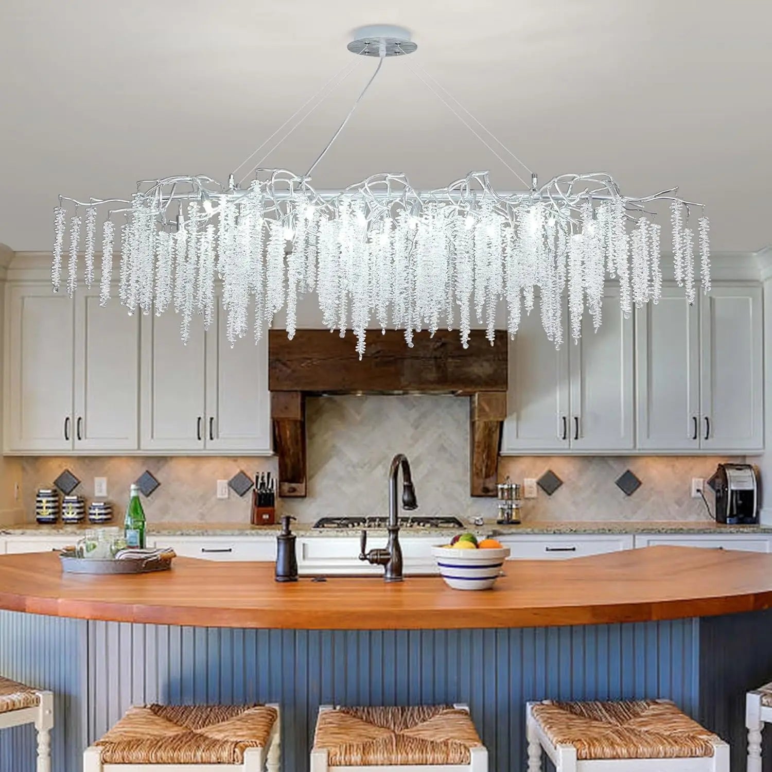 Полилей кристал LUXURY Silver Willow 120X45 CM