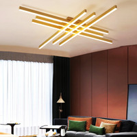 LED осветително тяло 6 Modern LINES Gold еквивалент 600W с дистанционно