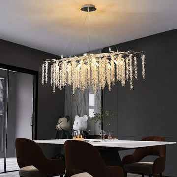 Полилей кристал LUXURY Silver Willow 120X45 CM