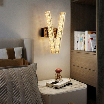 Аплик LED Crystal Gold V Shape