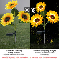Соларна LED градинска лампа SUNFLOWER