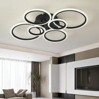 LED осветително тяло 4+2 CIRCLE MAXI Black Еквивалент 600W Дистанционно управление