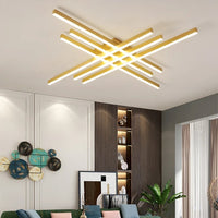 LED осветително тяло 6 Modern LINES Gold еквивалент 600W с дистанционно