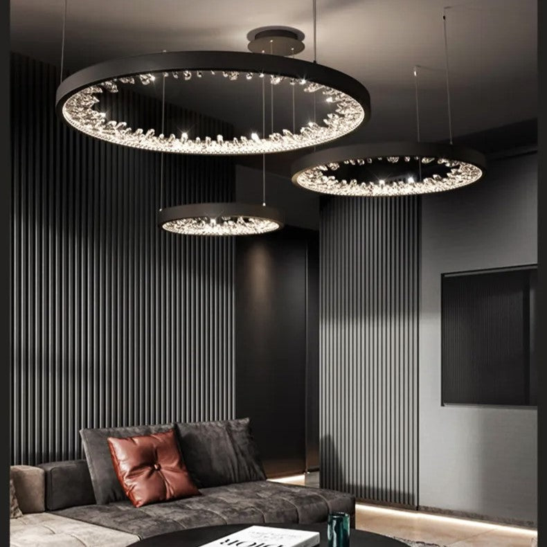 LED осветително тяло ICE-AGE Black 3 подвижни сегмента, еквивалент 800W