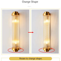 Аплик за стена Luxury Glass Gold, регулируем