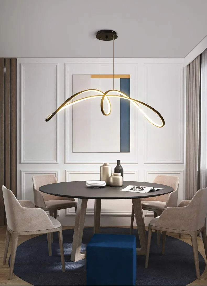 LED осветително тяло 108W висящо елипсовидно Black SMART