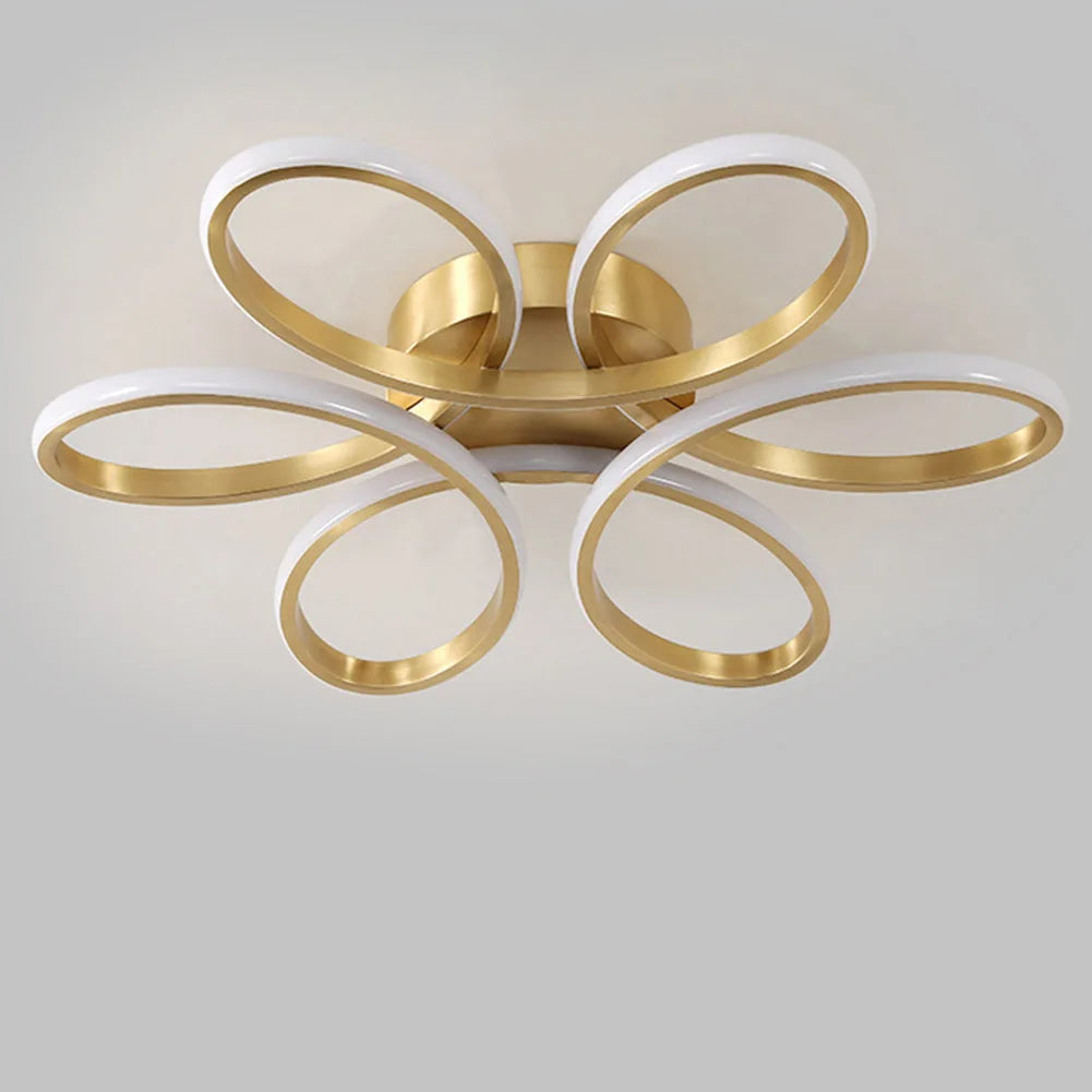 Lustra Led Daisy Gold Echivalent 500W Telecomanda Lighting Fixtures