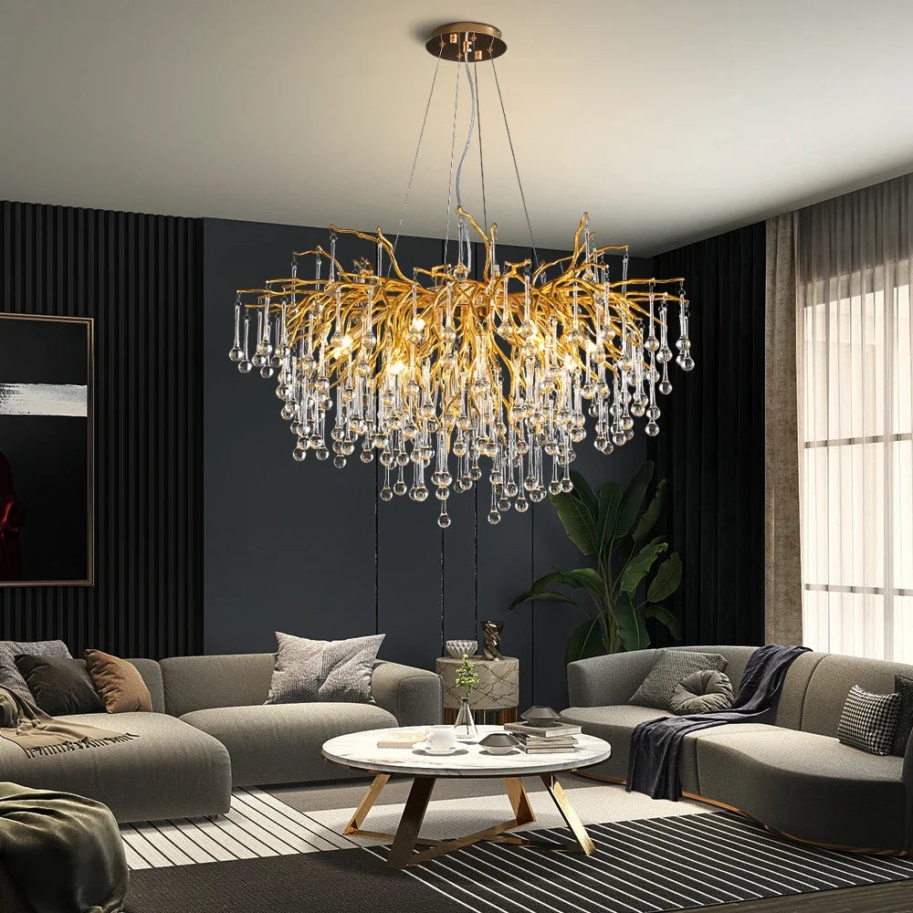 Полилей кристал LUXURY Golden Tears 80CM