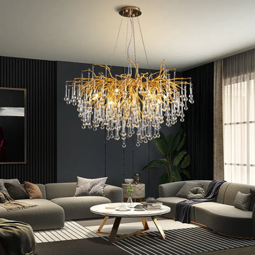 Полилей кристал LUXURY Golden Tears 80CM