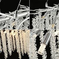 Полилей кристал LUXURY Silver Willow 100CM
