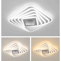 LED осветително тяло SQUARE 3D MIRROR Еквивалент 800W Дистанционно управление