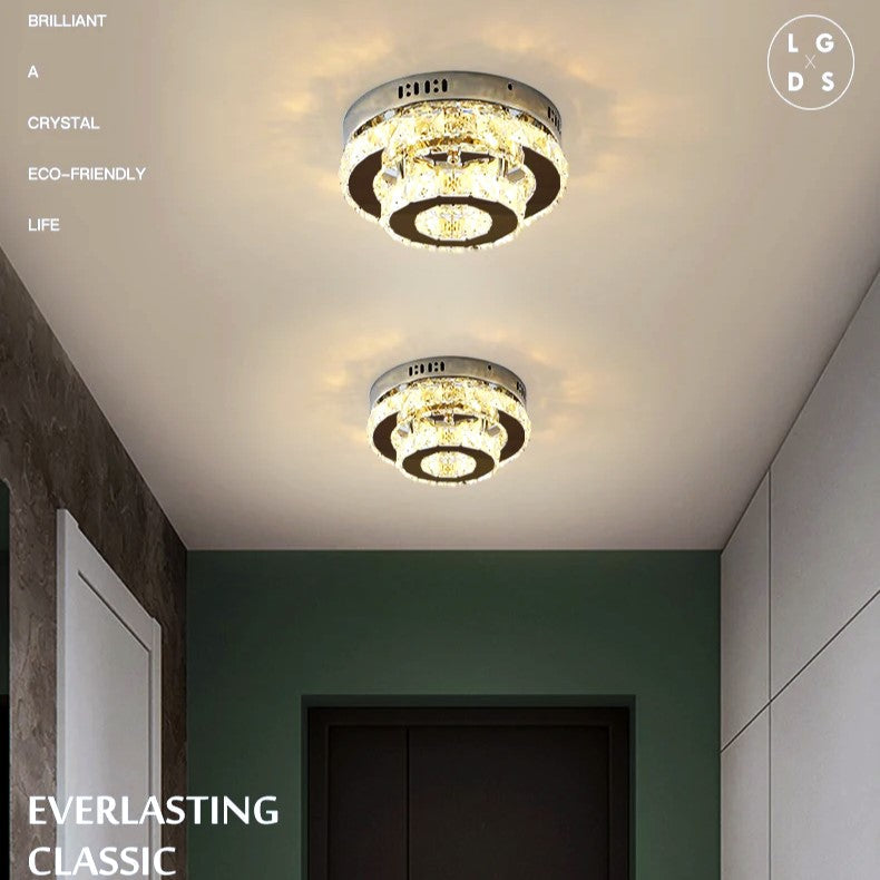 LED осветително тяло CRISTAL Double Circle Еквивалент 200W
