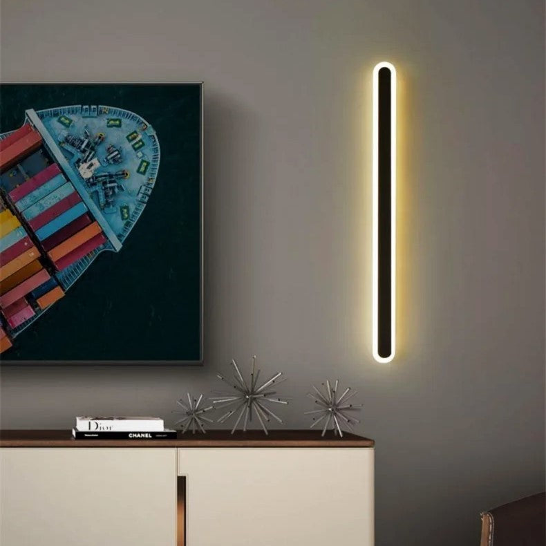 LED аплик линеен 48W 60cm черна еквивалент 300W