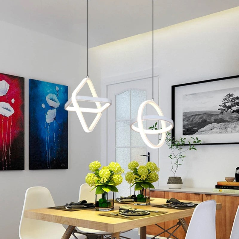 LED осветително тяло пендел INFINITY RINGS еквивалент 200W