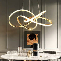 LED осветително тяло тип пендел Eternity Gold, еквивалент 800W, с дистанционно