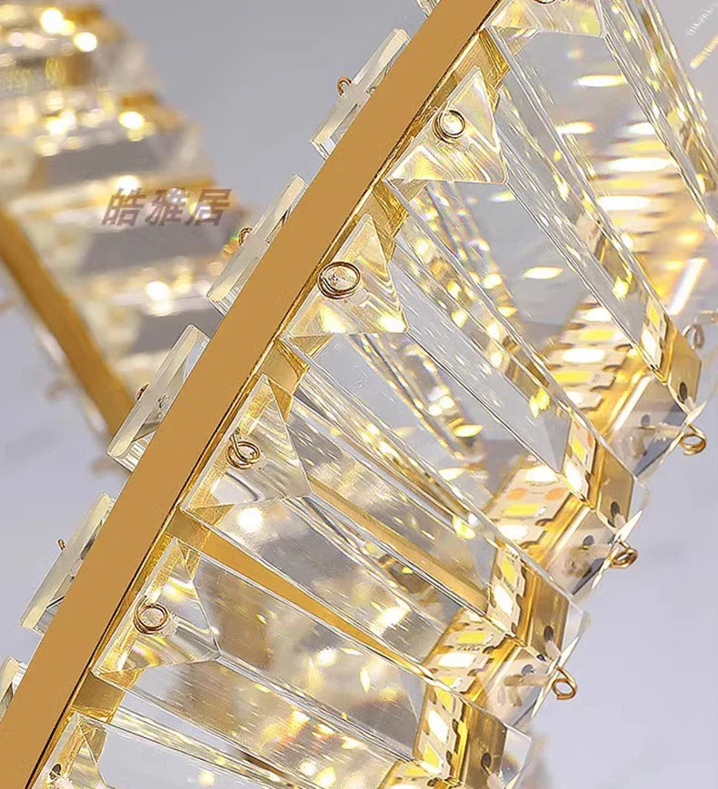 LED полилей LUXURY Crystal Miravon златист 80x230CM L