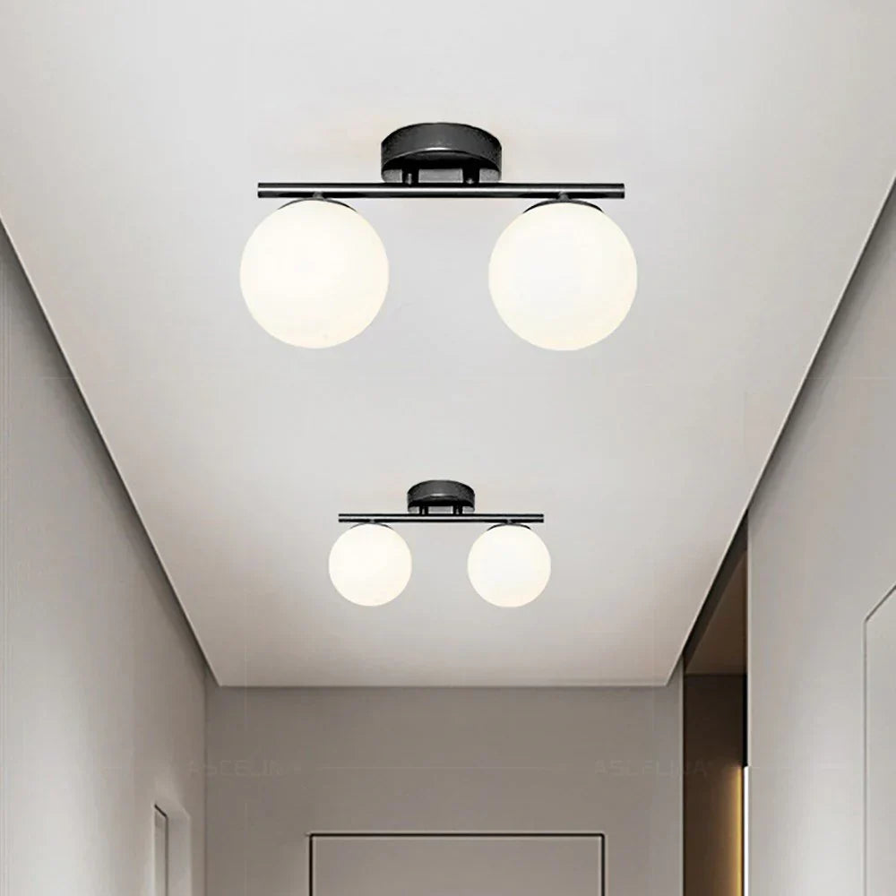 Lustra Abajur MAT Nordic Black 2xE27 DN117-2/BK NEAGRA / ABAJUR Chandeliers