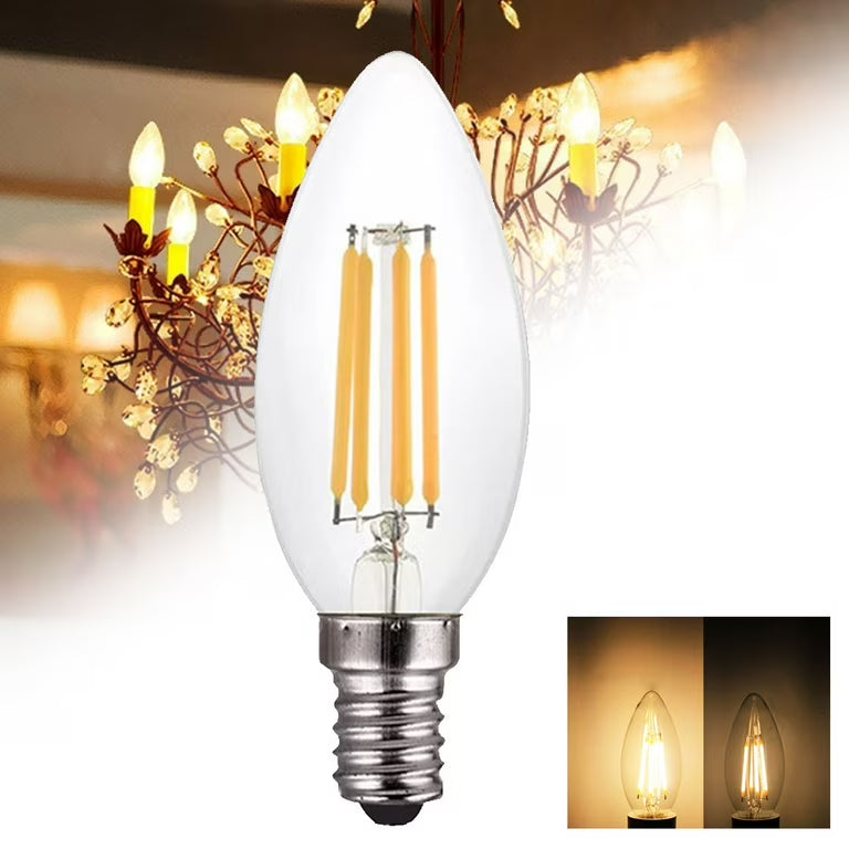 LED крушка E14 4W Филамент Свещ Прозрачна