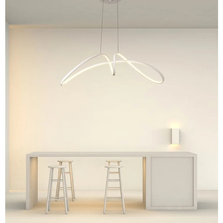 Lustra Led 108W Suspendata Eliptic White Smart Lighting Fixtures