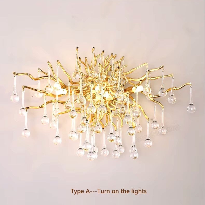 Аплик за стена Cristal Luxury Golden Tears