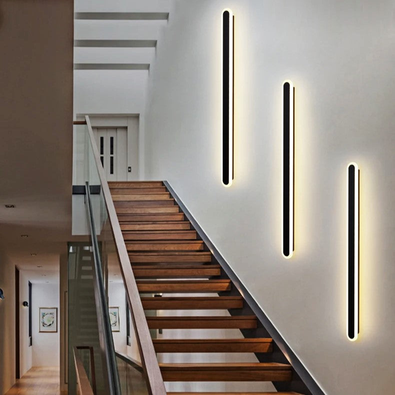LED аплик линеен 48W 60cm черна еквивалент 300W