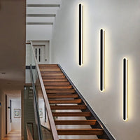 LED аплик линеен 48W 60cm черна еквивалент 300W