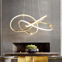 LED осветително тяло тип пендел Eternity Gold, еквивалент 800W, с дистанционно