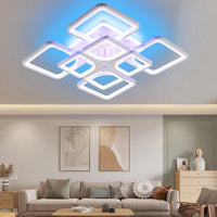 LED осветително тяло 4+4 SQUARE Gigant RGB Еквивалент 1000W Дистанционно