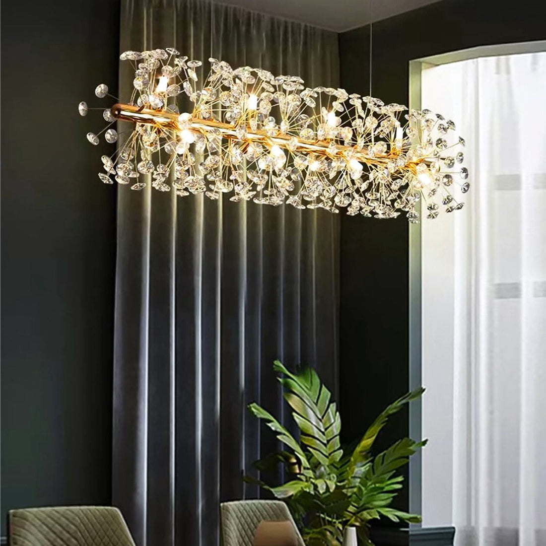 Окачено осветително тяло Crystal Dandelion Gold LINIAR