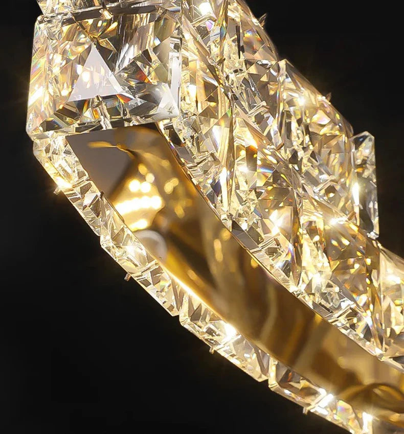 LED осветително тяло от кристал, висящо Glamorous, еквивалент 600W