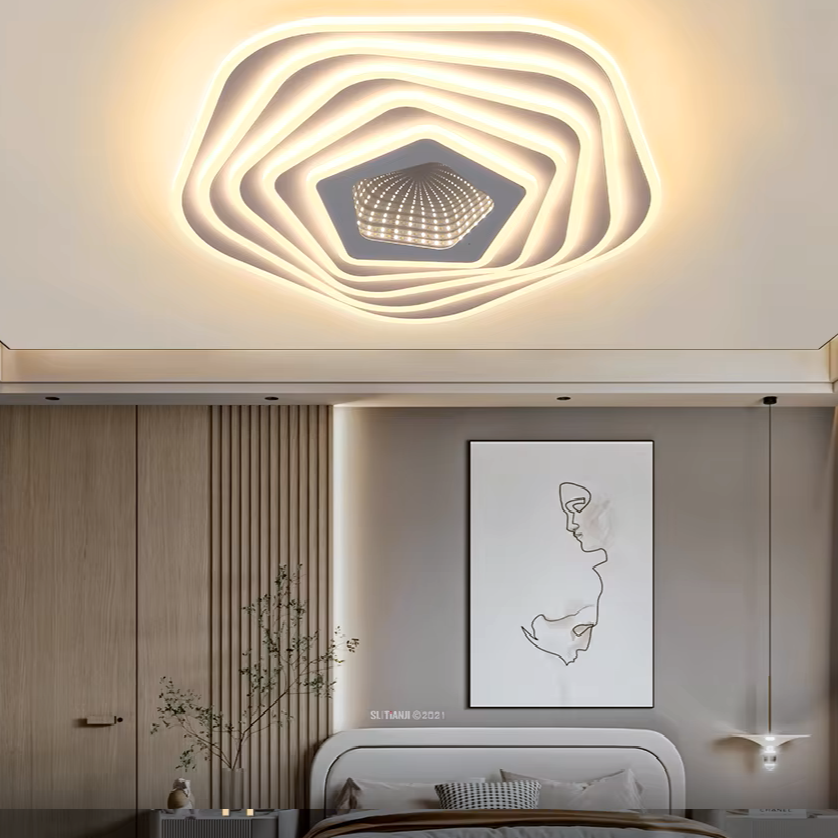 LED осветително тяло Pentagon MIRROR 3D, еквивалент 800W, с дистанционно