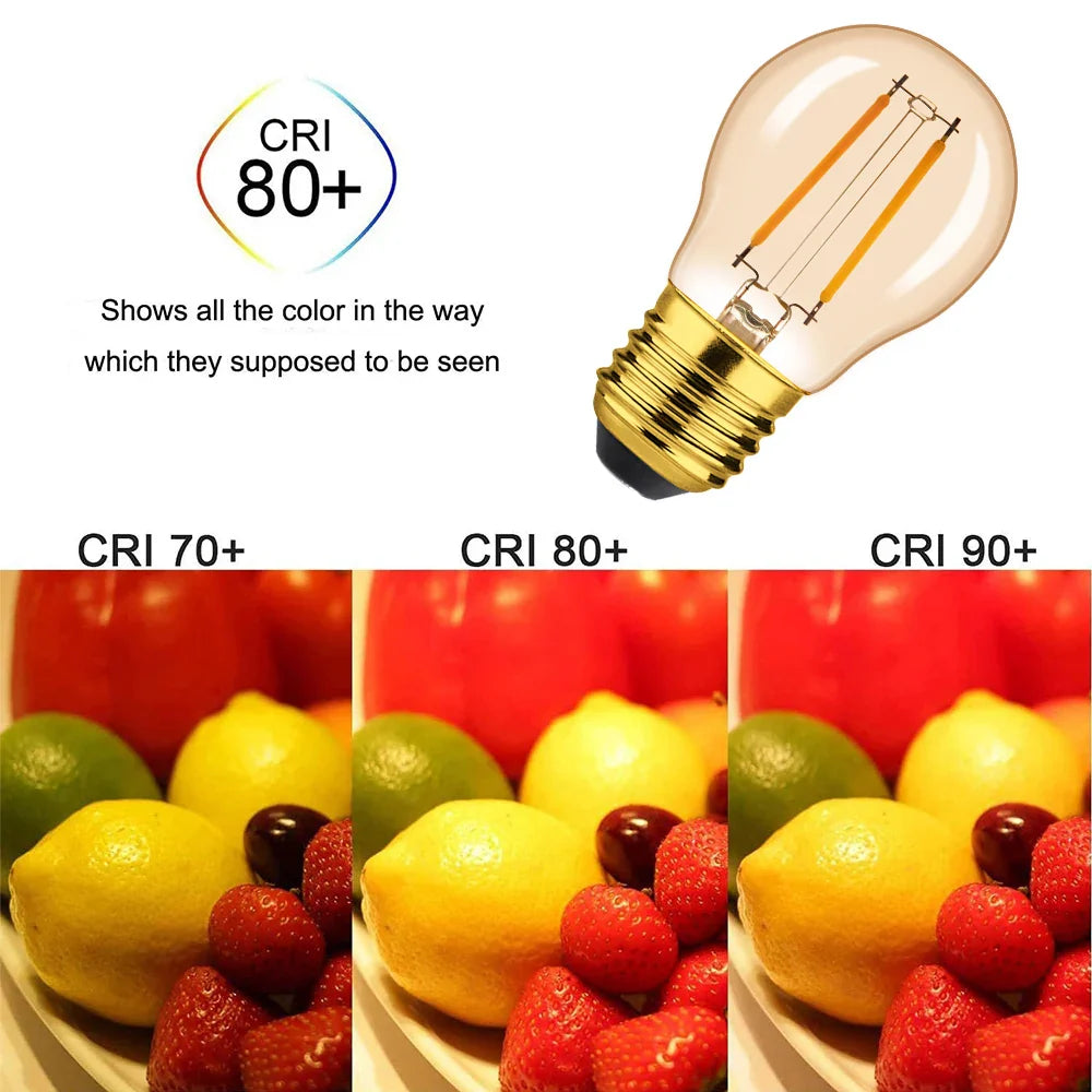 LED крушка E27 2W Филамент G45 за гирлянд