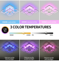 LED осветително тяло 4+4 SQUARE Gigant RGB Еквивалент 1000W Дистанционно