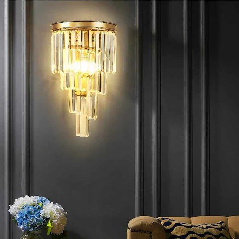 Стенен аплик Cristal Dark Golden Luxury