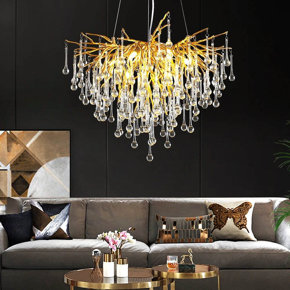 Полилей кристал LUXURY Golden Tears 40CM