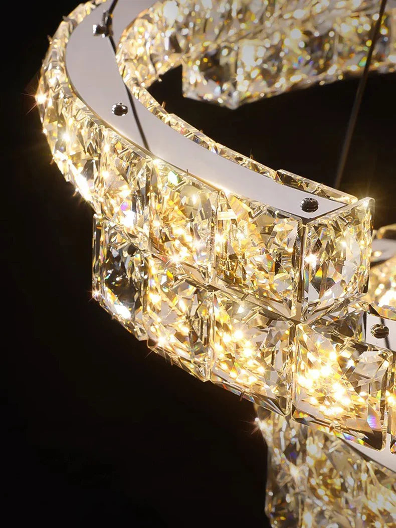 LED осветително тяло от кристал, висящо Glamorous, еквивалент 600W