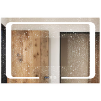 LED огледало 90X60cm с функция против замъгляване, Touch, сензор и часовник W32