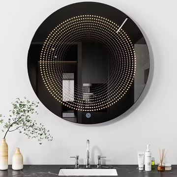 Кръгло LED огледало 3D Effect 70cm, 3 вида светлина и Touch OD019X