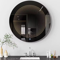 Кръгло LED огледало 3D Effect Infinity Mirror, 3 вида светлина и Touch J183
