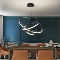 LED осветително тяло WONDER Black 3 Segmente еквивалент 600W с дистанционно