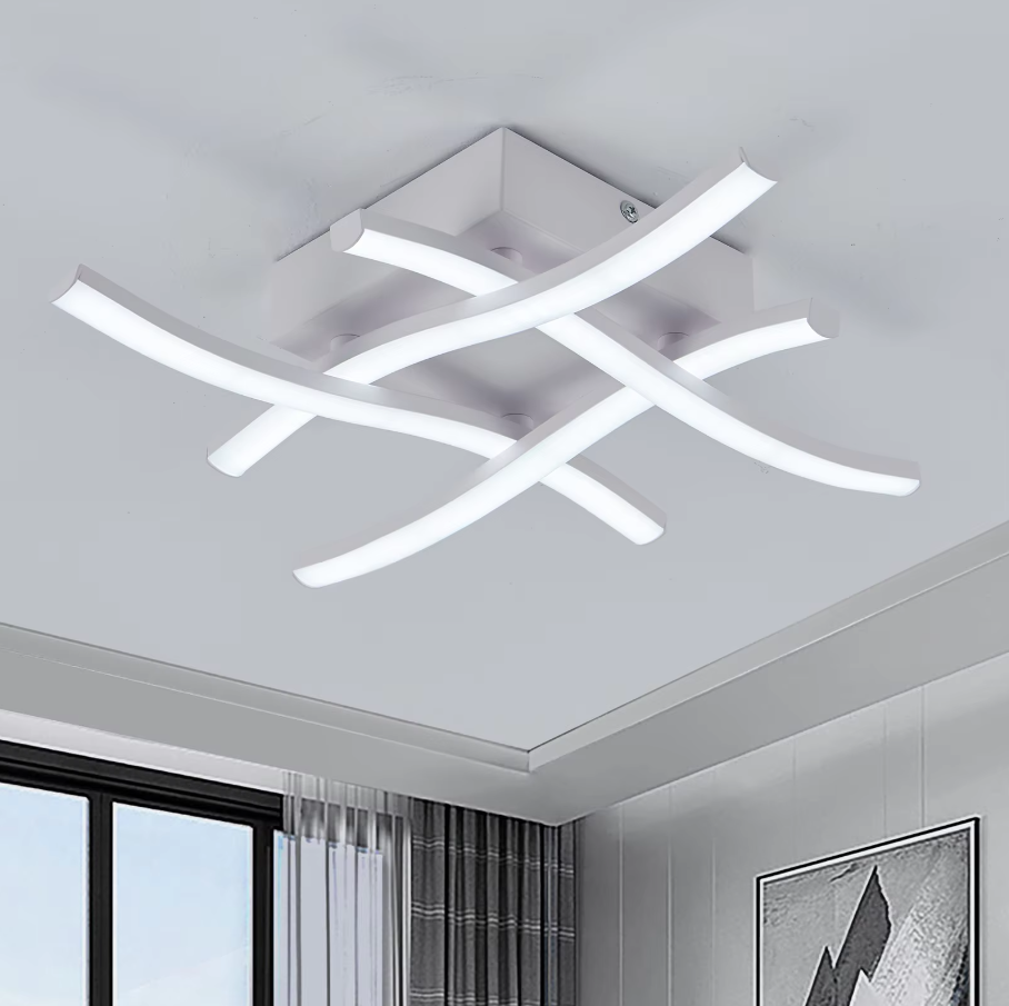 LED аплик Waves Lines бял еквивалент 300W
