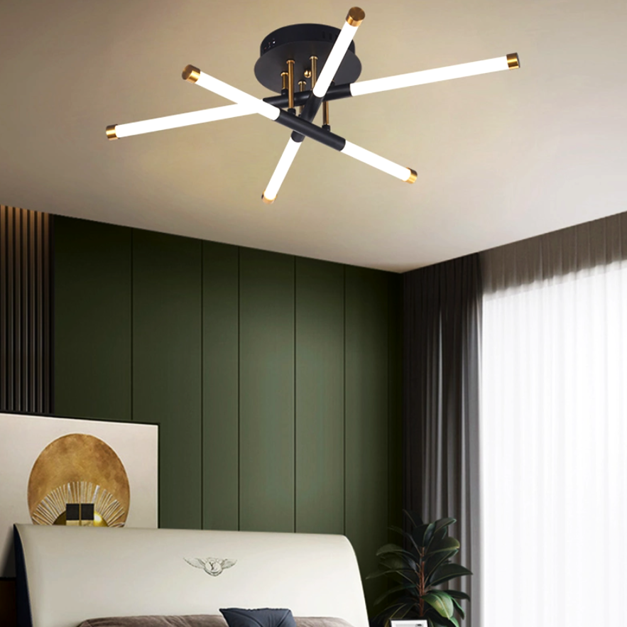 LED осветително тяло Linnes Style Black+Gold Еквивалент 250W Дистанционно управление