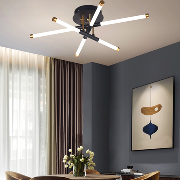 LED осветително тяло Linnes Style Black+Gold Еквивалент 250W Дистанционно управление